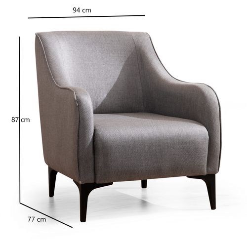 Atelier Del Sofa Fotelja, Sivo, Belissimo - Grey slika 5