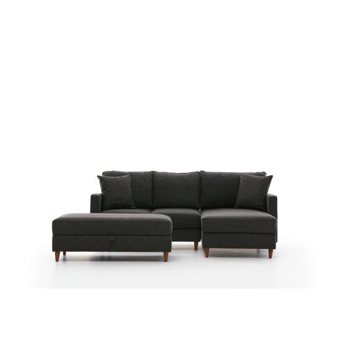 Atelier Del Sofa Kutna garnitura, Antracit, Eva Right - Anthracite slika 7