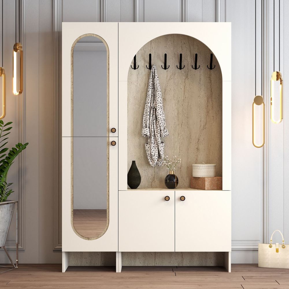 Hall Stand Palermo - Krem Travertin slika 2