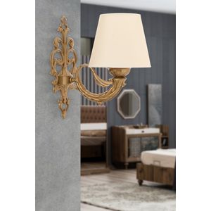 Lampa za zid Lily - Krem, Zlatna