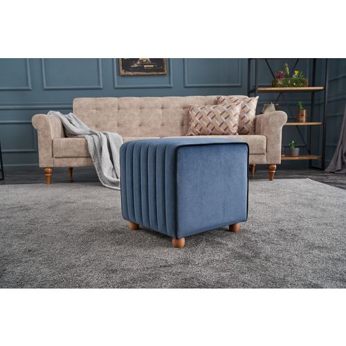 Atelier Del Sofa Tabure, Plava, Mona Puf - Blue slika 3