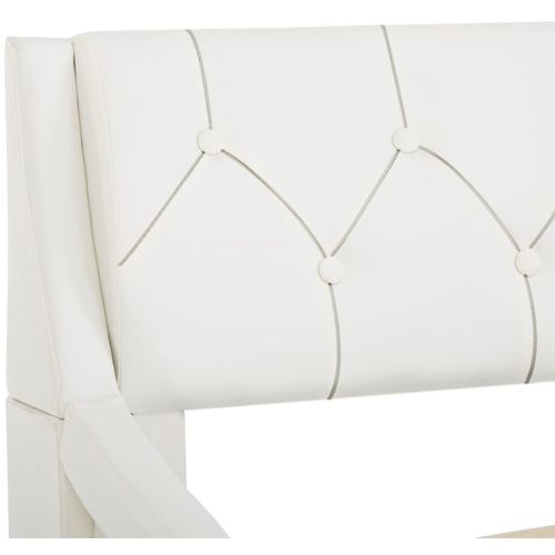 Okvir za krevet od umjetne kože bijeli 90 x 200 cm slika 33