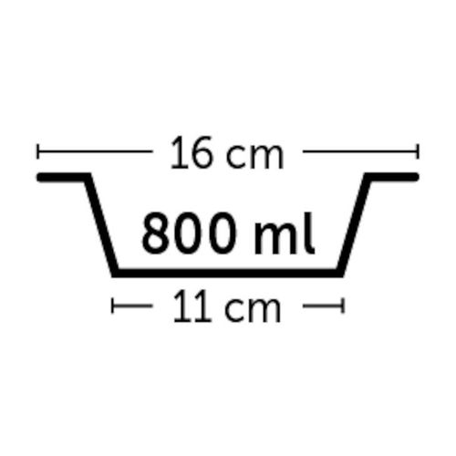 Posuda od nehrđajućeg čelika N2, fi 16 cm, 800 ml slika 2