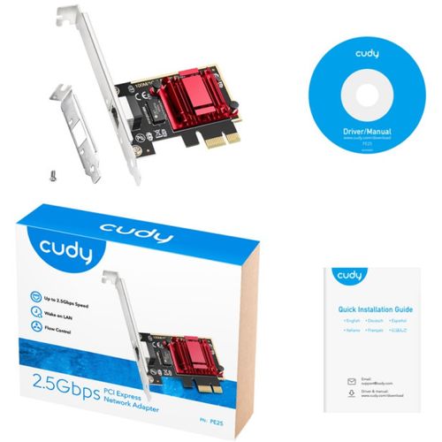 Cudy PE25 RJ45 2.5Gbps PCI Express Network Adapter, RTL8125 slika 1