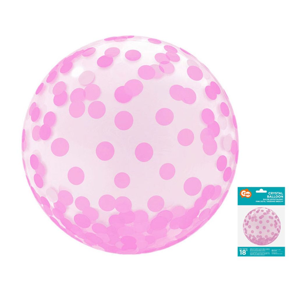 KR-18RG Balon sa Pink konfetama 45cm slika 2