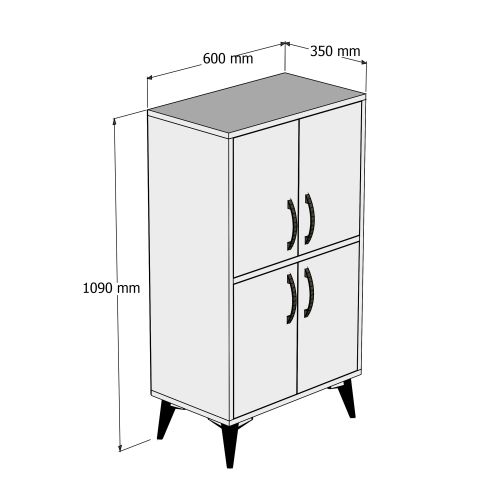 MDL0201 White Multi Purpose Cabinet slika 4