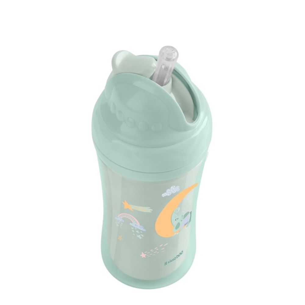 Kikka Boo Čaša sa silikonskom slamkom Moony Me 220ml, Mint slika 3