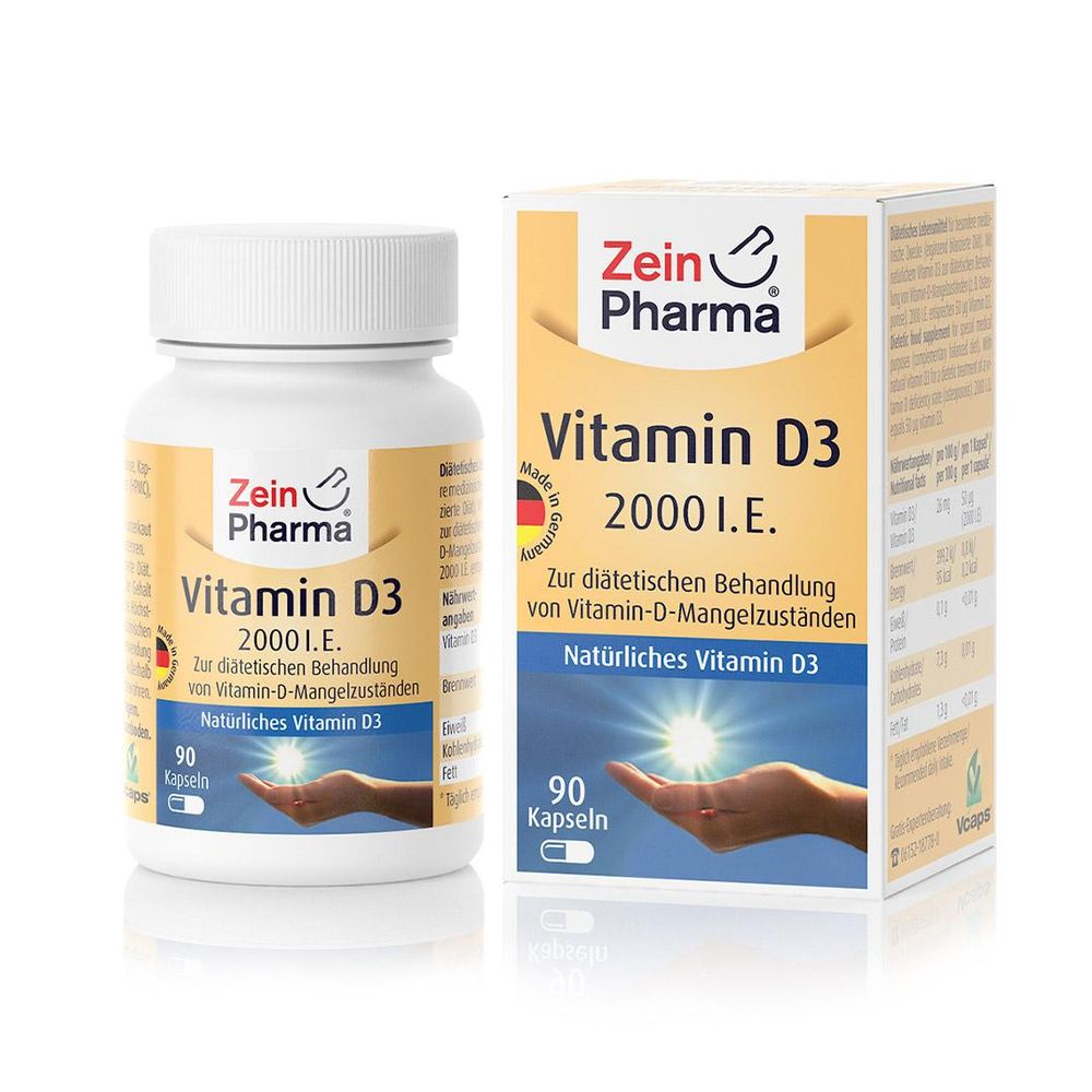 Zein Pharma Vitamin D3 2000 IU Kapsule dodatak ishrani za imunitet i kosti 90 kapsula slika 1
