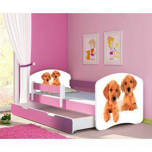 ACMA Dječiji krevet Acma II sa ladicom Pink - 140x70cm - Dezen 39