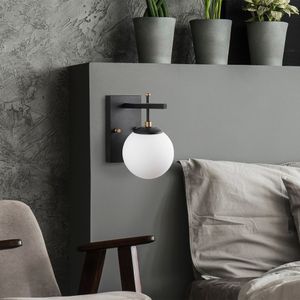Zahar - 13113 Crna Antikna Bijela Zidna Lampa