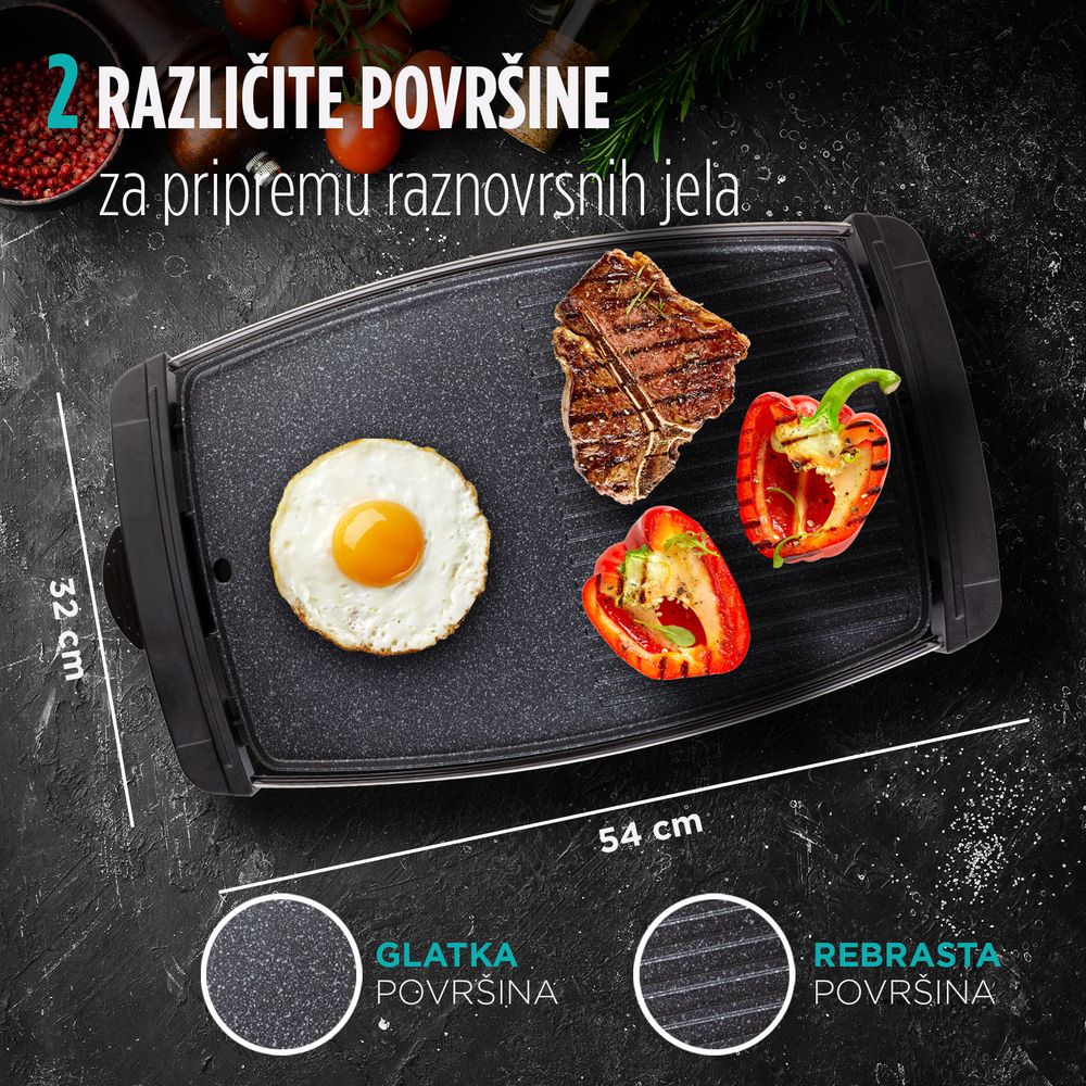 Rosmarino električni stolni roštilj Infinity, 1800-2200 W slika 7