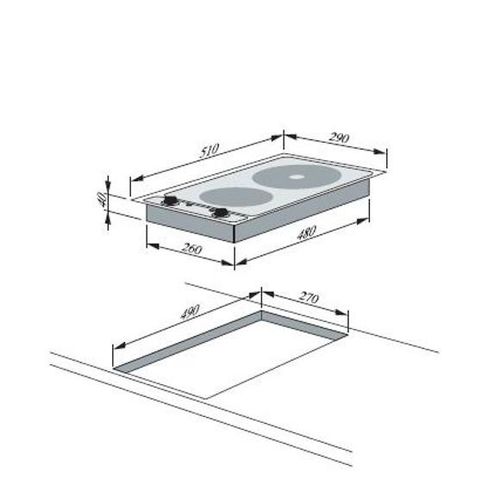 Amica Ugradbena Plinska Ploča PG3510X slika 6