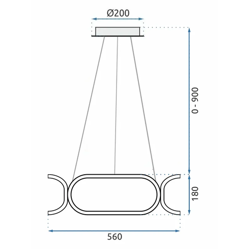 TOOLIGHT STROPNA SVJETILKA SA DALJINSKIM UPRAVLJAČEM LED PLANE APP790-CP TRIO BLACK slika 2