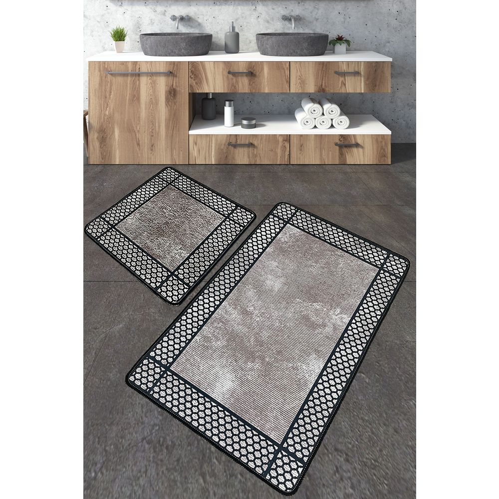 Set Kupatilskih Prostirki Beja Multicolor (2 Komada) slika 1