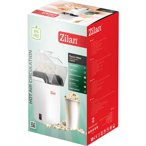 Zilan Aparat za kokice, 1200 W, beli - ZLN8044/WH slika 2