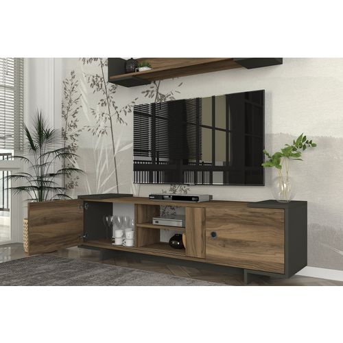 Woody Fashion TV jedinica, Antracit Orah, Tetra - Anthracite, Walnut slika 4