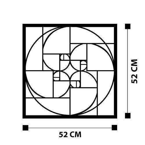 Wallity Metalna zidna dekoracija Golden Ratio slika 7