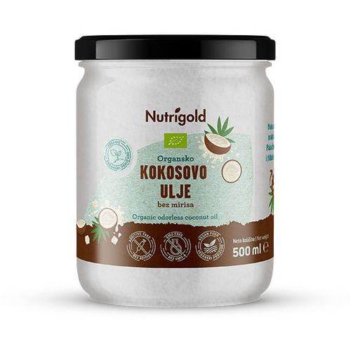 Kokosovo ulje bez mirisa - ORGANSKO 500ml Nutrigold slika 1