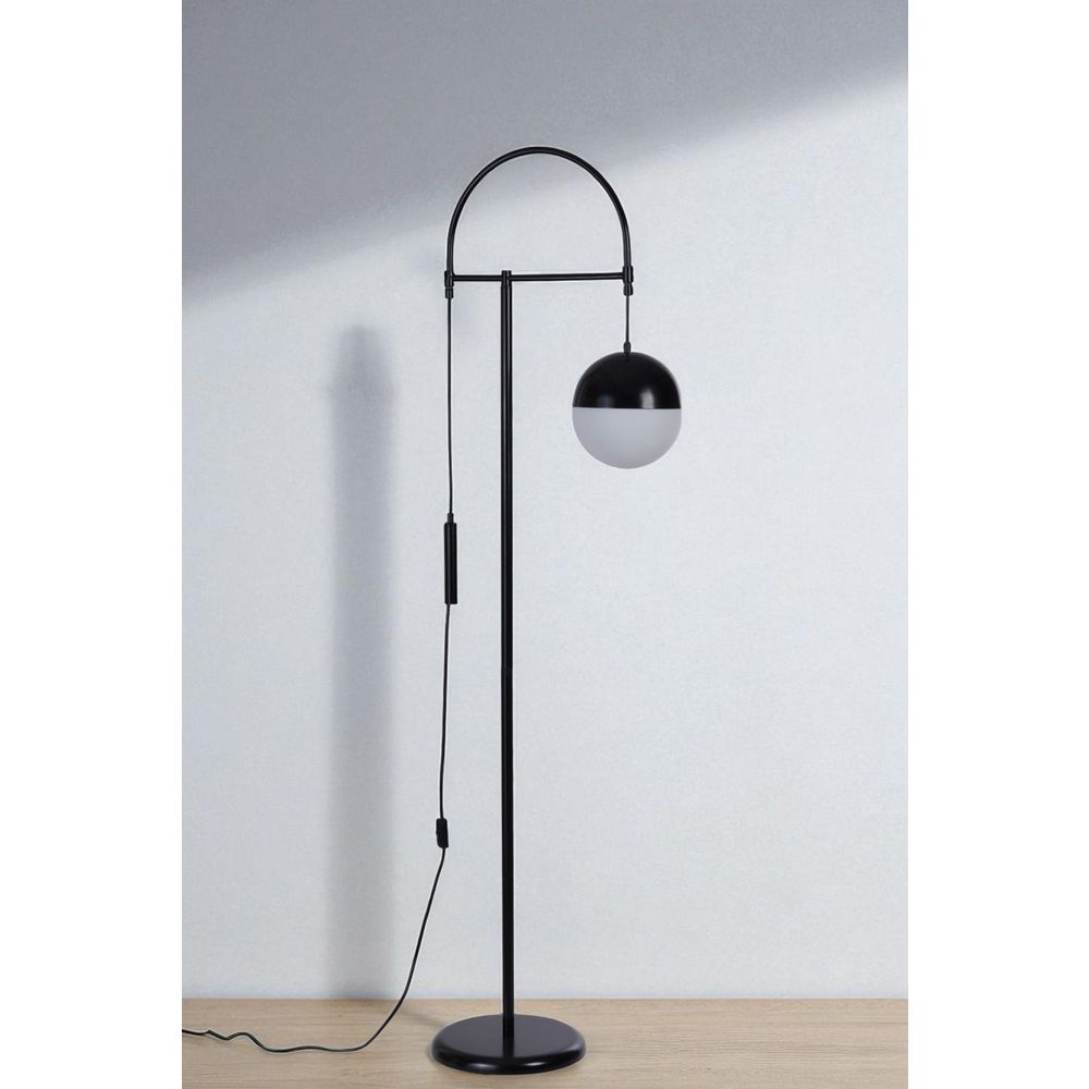 Opviq Podna lampa 876, bijela, crna slika 1