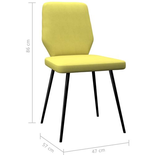 Blagovaonske stolice od tkanine 6 kom boja limete / žuta slika 23