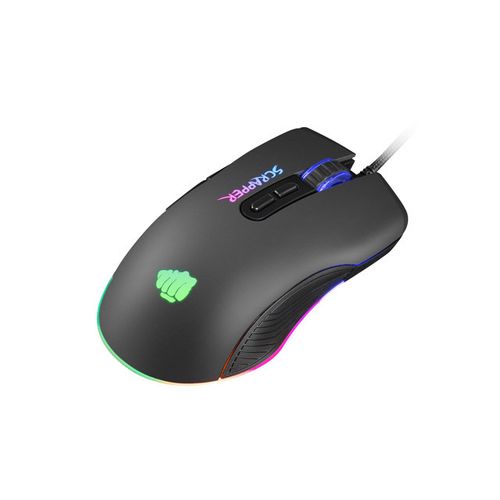 Natec NFU-1699 FURY SCRAPPER, Gaming Optical Mouse 500-6400 DPI, RGB LED, 7 Buttons, USB, Black, Cable 1,6 m slika 4