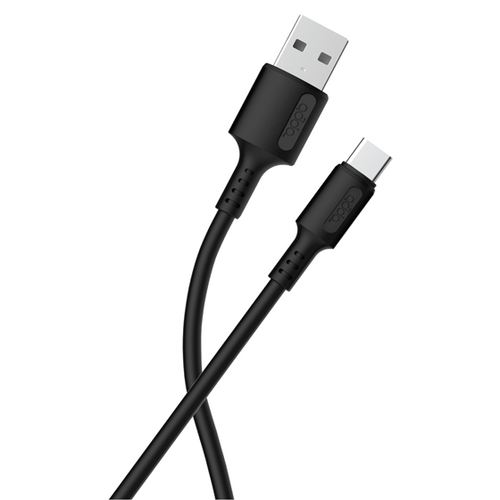 Kabel ADDA USB-200-BK, Fusion Charge+Data, USB-A na Type-C, 3.1A, Premium TPE, 1.2m, crni slika 1