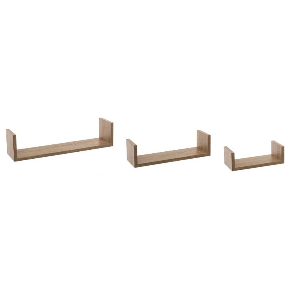 Five fixy set polica zidna 3kom mdf natur slika 1