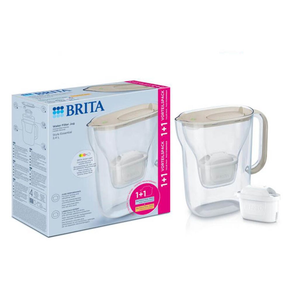 Brita bokal za filtriranje vode  Style  Essential, 2.4 l,  bež (+ 2 filtera) slika 1