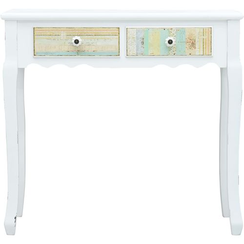 Konzolni stol bijeli 80 x 40 x 74 cm drveni slika 11