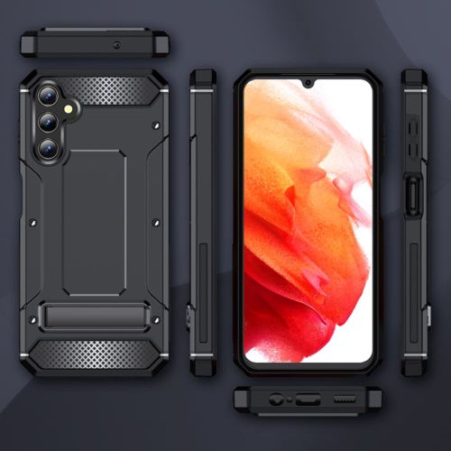 Techsuit – Hybrid Armor Kickstand zaštitna maska za Samsung Galaxy A14 4G / A14 5G – crna slika 2