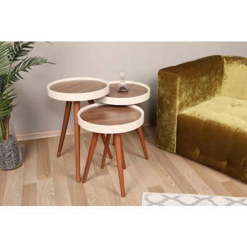 Wood Walnut
Cream Nesting Table (3 Pieces) slika 1