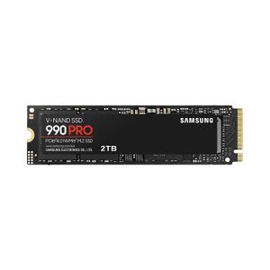 Samsung MZ-V9P2T0BW M.2 NVMe 2TB SSD, 990 PRO, PCIe Gen4.0 x4, Read up to 7450 MB/s (single sided), Write up to 6900 MB/s, 2280
