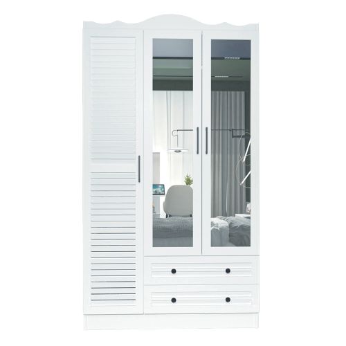 Woody Fashion Garderoba, Bijela boja, Nil 803 - White slika 4