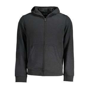 CALVIN KLEIN MEN'S BLACK ZIP-UP SWEATSHIRT