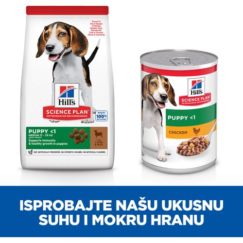 Hill's™ Science Plan™ Pas Puppy Medium s Janjetinom i Rižom, 2,5 kg slika 9