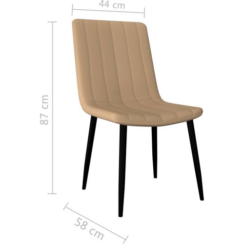 Blagovaonske stolice od umjetne kože 6 kom krem slika 28