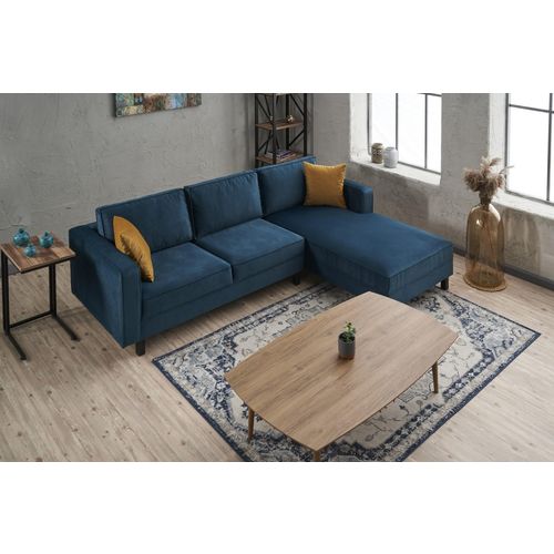 Kutna Sofa Kale Velvet Desno - Uljno Zelena slika 3