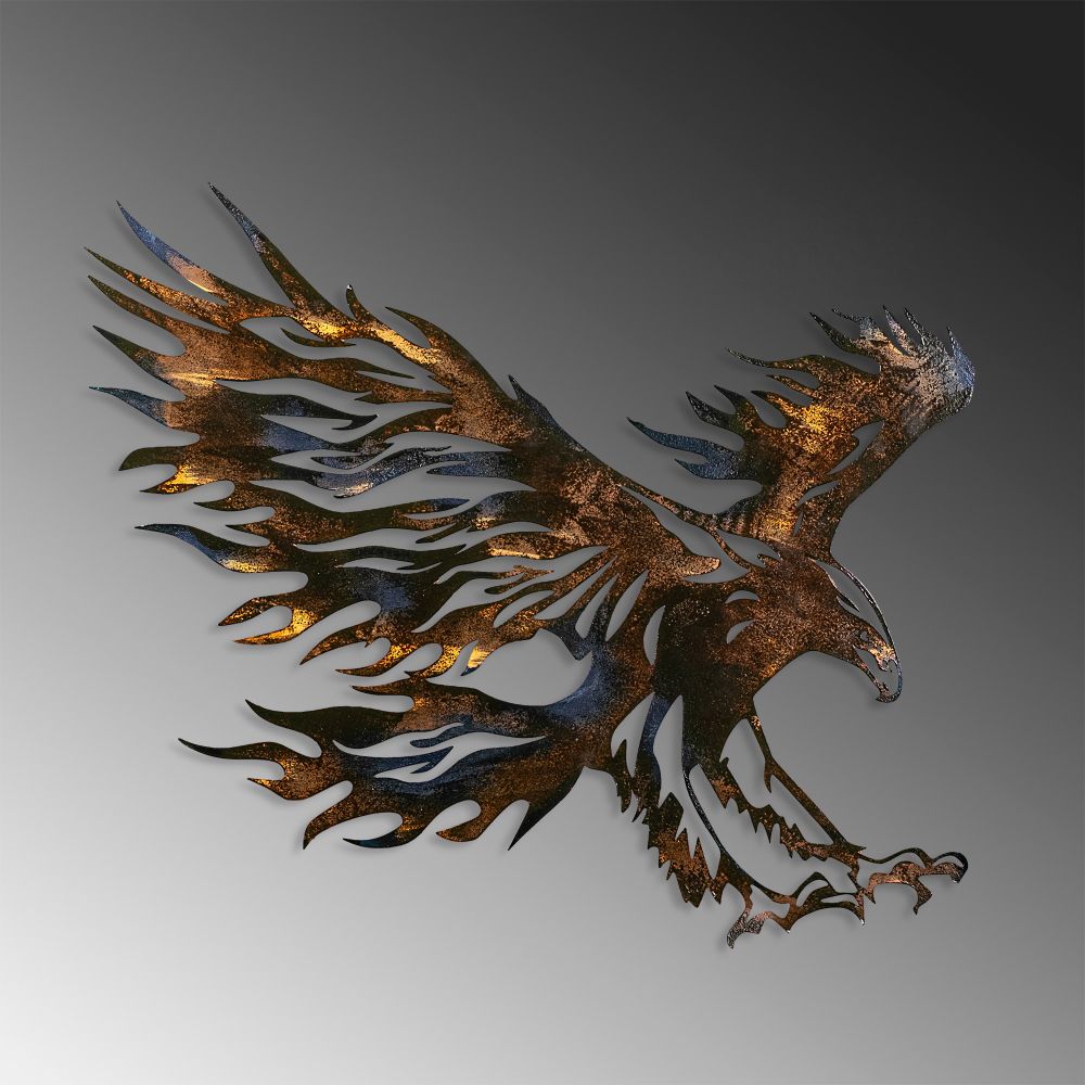Eagle 3 Višebojni Ukrasni Metalni Zidni Dodatak slika 5