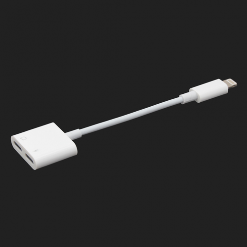 Adapter za slusalice i punjenje IP-6 iPhone lightning beli slika 1
