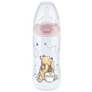 NUK Flašica First Choice+ sa indikatorom temperature 300ml 0-6mj, Winnie The Pooh - Roza