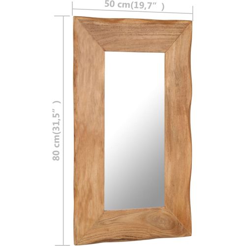 Kozmetičko ogledalo od masivnog bagremovog drva 50 x 80 cm slika 49