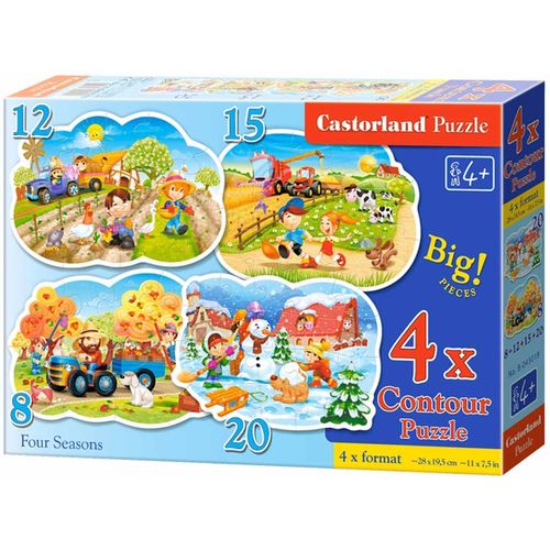 Castorland puzzle 4u1 godišnja doba slika 3