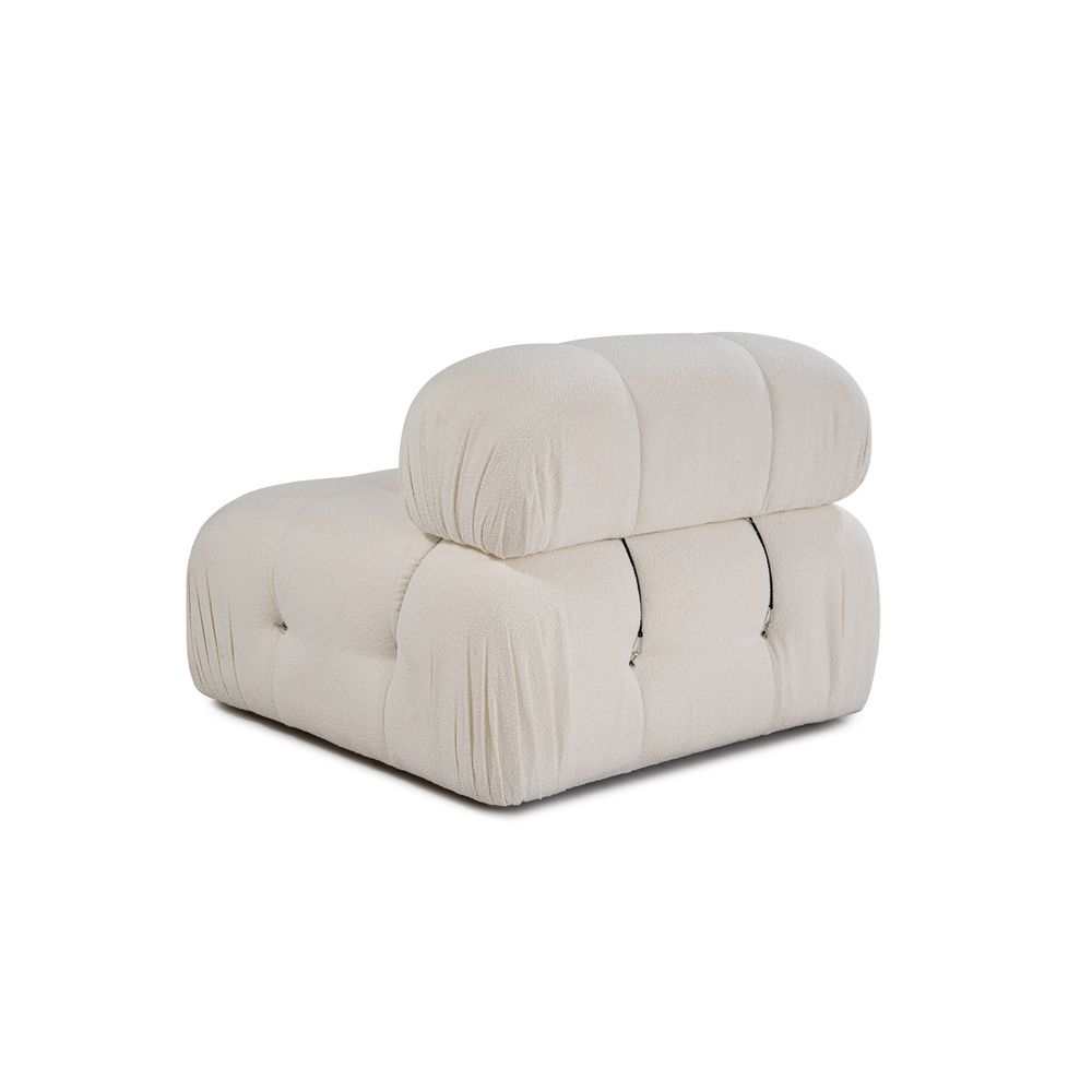 Bubble L1 - Bež Bijeli Sofa za Jednu Osobu slika 7