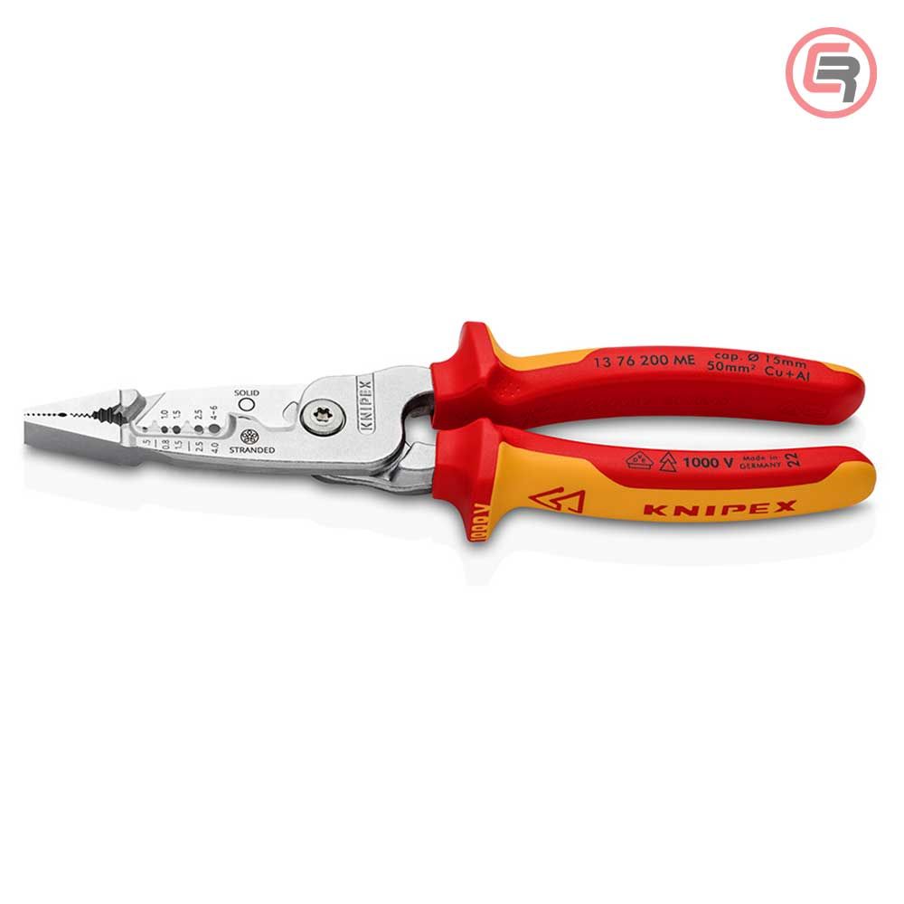 Knipex Kliješta Elektroinstalacijska Multifunkcionalna 200mm 1000V – 13 76 200 ME slika 1