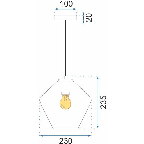 Staklena stropna svjetiljka APP439-1CP APP440-1CP slika 13