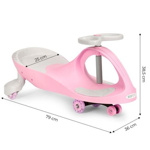 Ecotoys Wiggle Guralica Za Decu Led Točkovi Pink  slika 5