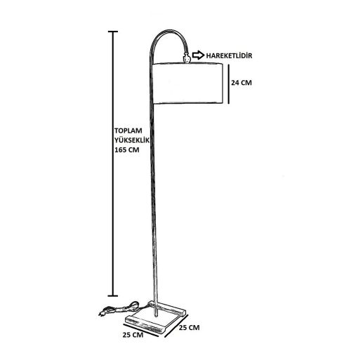 Podna lampa u bež zlatnoj boji 8585-1 slika 3