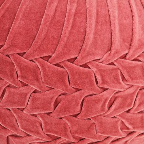 Tabure od pamučnog baršuna nabrani dizajn 40 x 30 cm ružičasti slika 2
