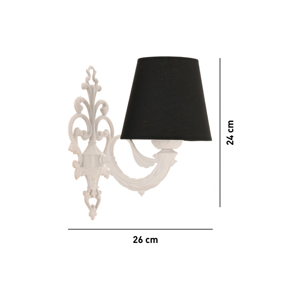 Lampa za zid Lily Coral - Crna, Bijela slika 5