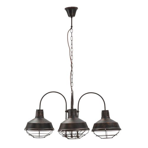 Mauro Ferretti Stropna lampa bronks 4 svjetla cm 80x80x40 (lanac cm 80) slika 2